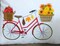 Bike Pillow cover for Fall, Embroidered bicycle pillow, seasonal bike pillow covers product 2